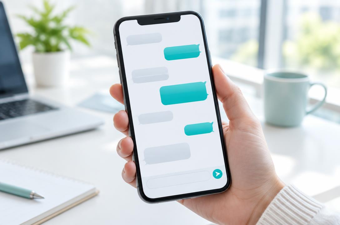 Una conversazione a messaggi su uno smartphone