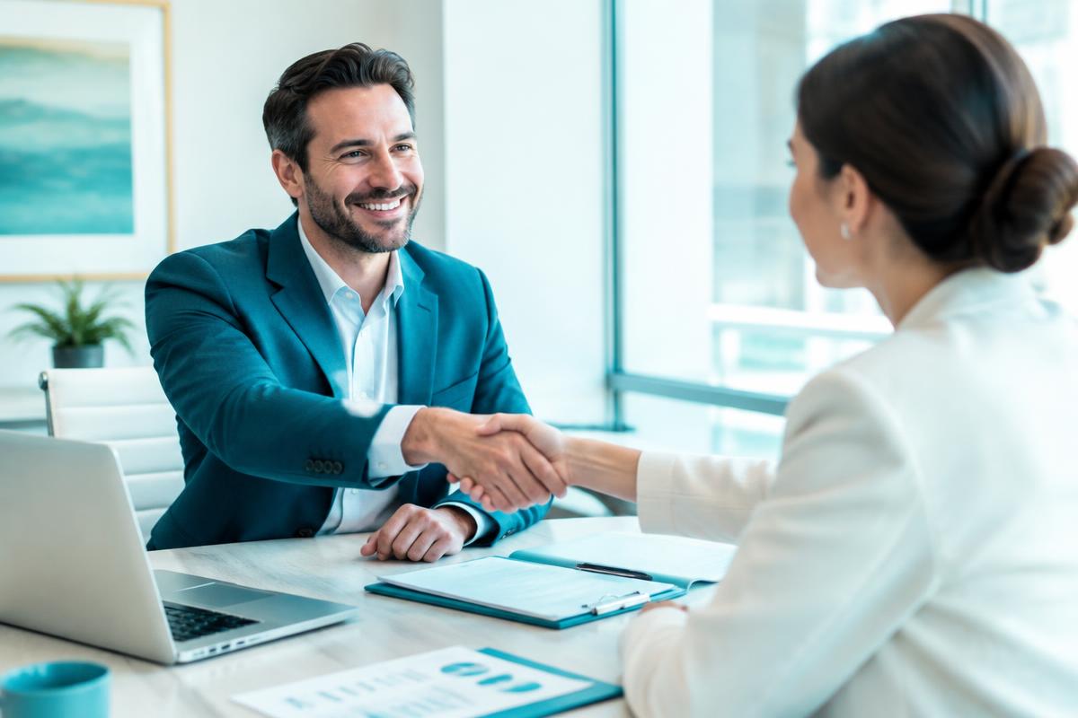 Due professionisti si confrontano durante un incontro di lavoro